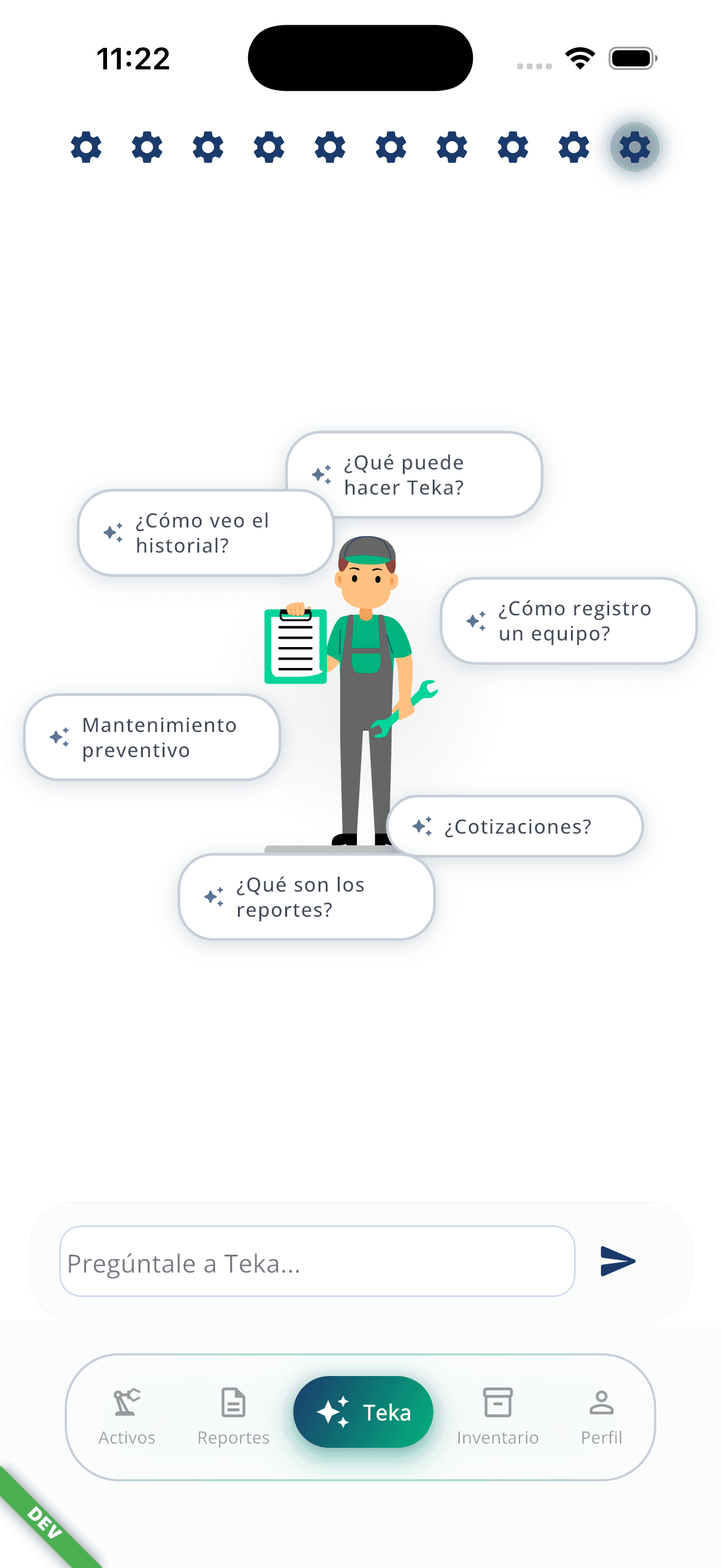 App ManteniClic - Home y Reportes